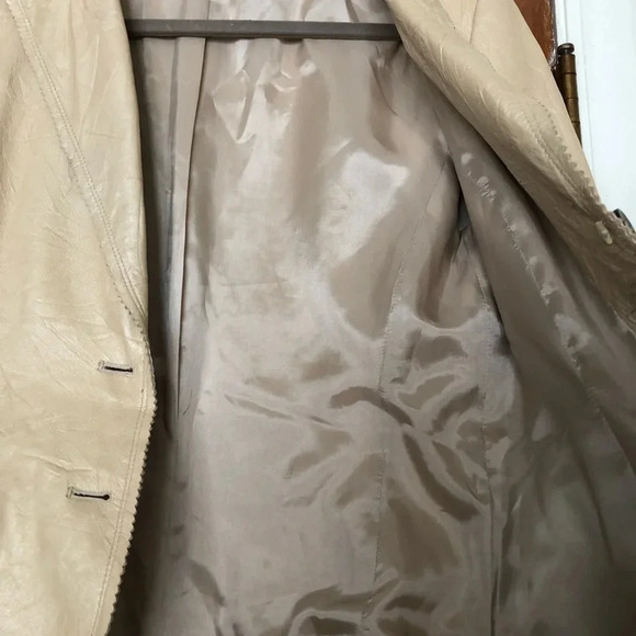 Annie Klein Crinkle Texture Leather Jacket M - Picture 9 of 13